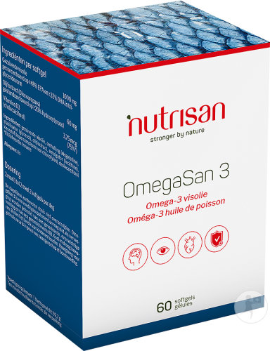 Nutrisan OmegaSan 3 Fischöl Nahrungsergänzungsmittel 60 Weichkapseln