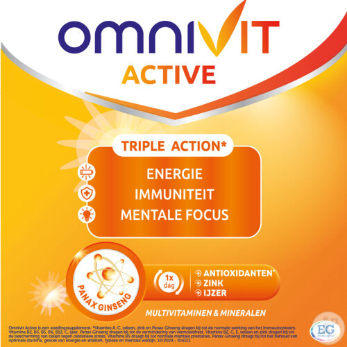 Omnivit Active Multivitamin Für Energie/Immunität/Geistige Konzentration 84 Tabletten-3