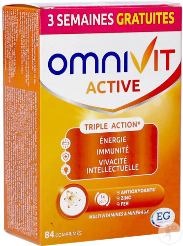 Omnivit Active Multivitamin/Immunität/Energie/Mentale Konzentration 84 Tabletten Promo