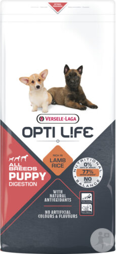 Opti Life Puppy Digestion Welpen Alle Rassen Lamm Und Reis 2,5kg