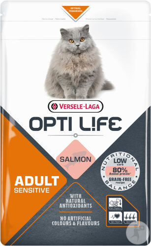 Opti Life Adult Sensitive Ausgewachsene Katzen Katzenfutter Mit Lachs 1kg