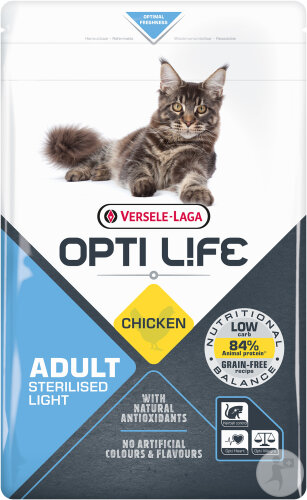 Opti Life Adult Sterilised/Light Ausgewachsene Katzen Katzenfutter Mit Huhn 1kg