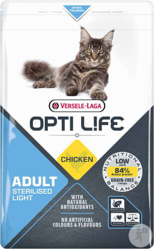 Opti Life Adult Sterilised/Light Ausgewachsene Katzen Katzenfutter Mit Huhn 2,5kg