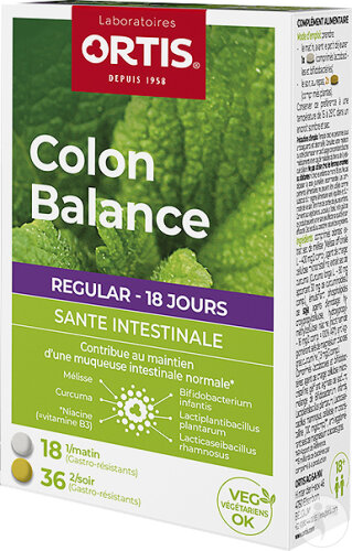 Ortis Colon Balance Regular 18 Morgen-Tabletten + 36 Abend-Tabletten