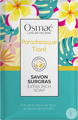 Osmaé Rückfettende Seife Paradiesische Tiaré Stück 200g