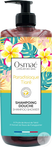 Osmaé Shampoo-Dusche Paradiesische Tiaré Pumpflasche 1l