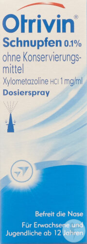 Otrivin Schnupfen 0,1% Ohne Konservierungsmittel Dosier-Spray 10ml