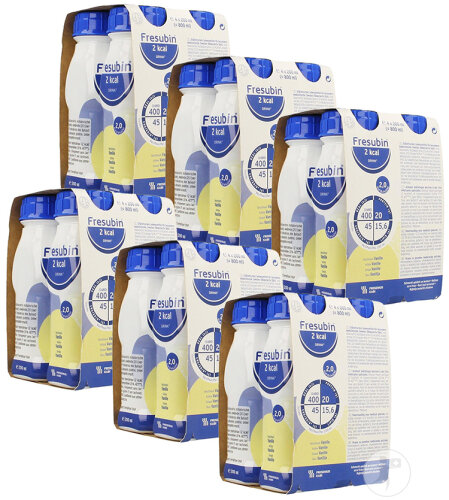 Pack Von 6 Fresubin 2 Kcal Drink Vanille Trinkflaschen 6x4x200ml