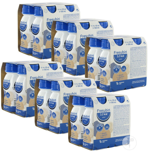 Pack Von 6 Fresubin 3,2 Kcal Drink Haselnuss Flasche 6x4x125ml
