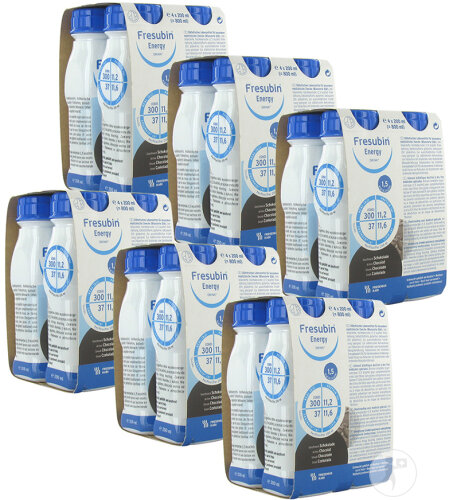 Pack Von 6 Fresubin Energy Drink Schokolade Trinkflaschen 6x4x200ml