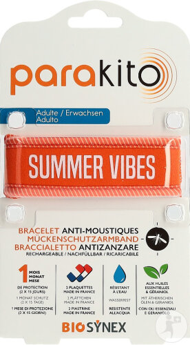 Parakito Mückenschutz Armband Erwachsene Summer Vibes 1 Stück