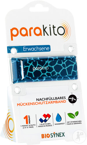 Parakito Mückenschutzarmband Nachfüllbar Erwachsene Giraffe1 Stück