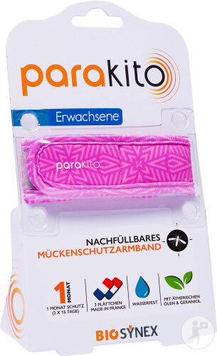 Parakito Mückenschutzarmband Erwachsene Violett 1 Stück