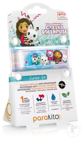 Parakito Wiederaufladbares Anti-Mücken Armband Junior Gabby Family 1 Stück-2