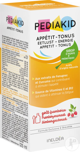 Pediakid Appetit Tonus Himbeere Geschmack Flasche 125ml
