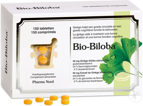 Pharma Nord Bio-Biloba Ginkgo Biloba Extrakt Durchblutung + Kognitive Funktion 150 Tabletten