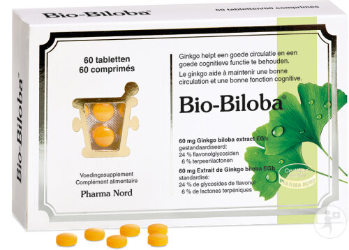 Pharma Nord Bio-Biloba Ginkgo Biloba Extrakt Durchblutung + Kognitive Funktion 60 Tabletten