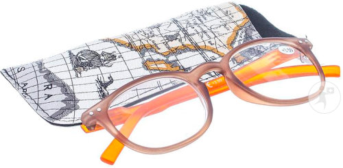 Pharmaglasses Lesebrille +3,50 Dioptrie Braun/Orange 1 Stück