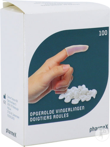 Pharmex Untersuchungs Fingerlinge Gerollt Groß 100 Stück