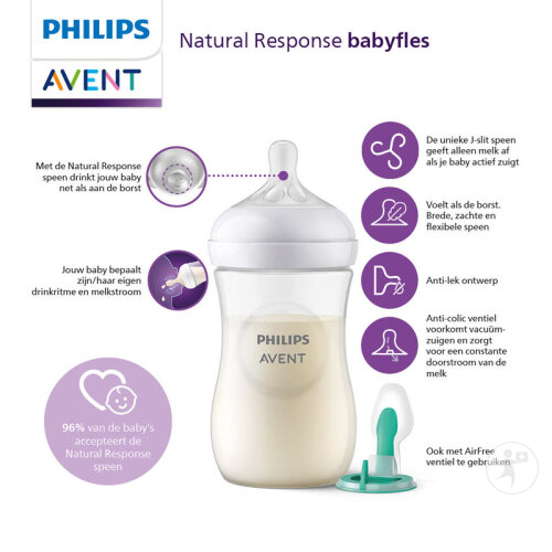 Philips Avent Natural Response Babyflasche 330ml Duo SCY906/02 +6 Monate 2 Stück-4