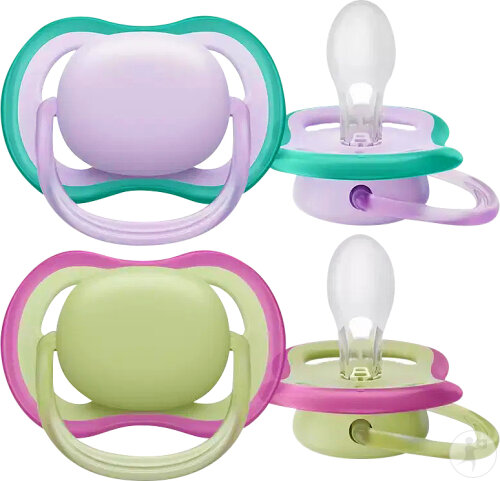 Philips Avent Schnuller +0 M Ultra Air Pistazie Lila 2 Stück