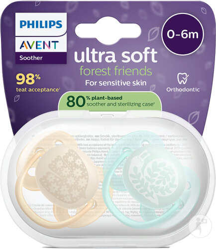 Philips Avent Schnuller +0m Soft Motiv 2 Stück