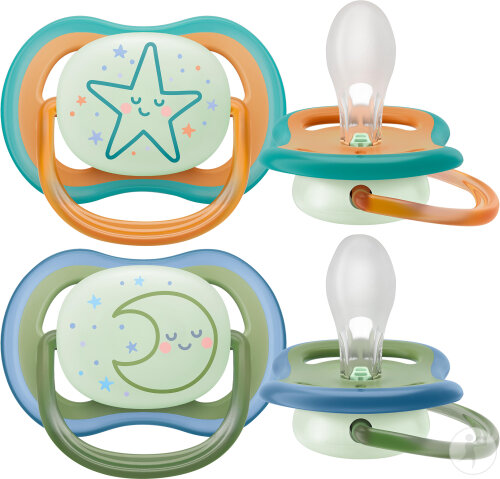 Philips Avent Schnuller +18 Monate Ultra Air Night Stern/Mond 2 Stück