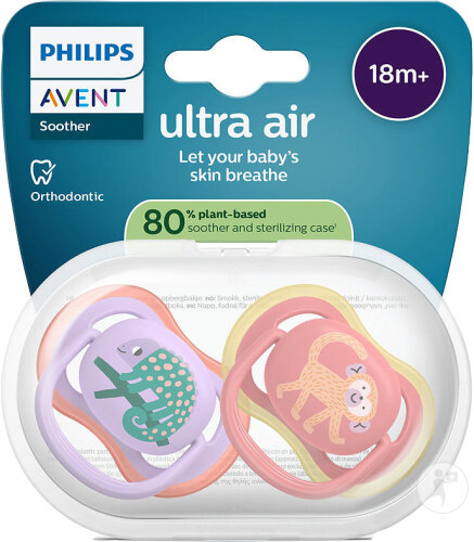 Philips Avent Schnuller +18m Air Flieder/Fuchsia Motiv 2 Stück