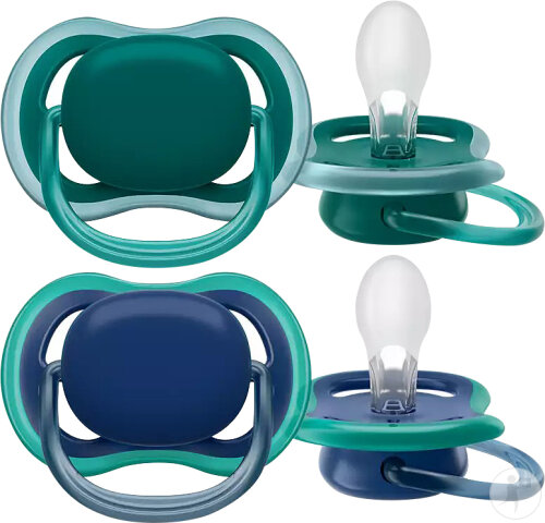 Philips Avent Schnuller +6 Monate Ultra Air Nachtblau Grün 2 Stück