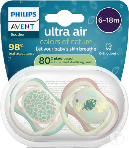 Philips Avent Schnuller +6m Air Blätter 2 Stück