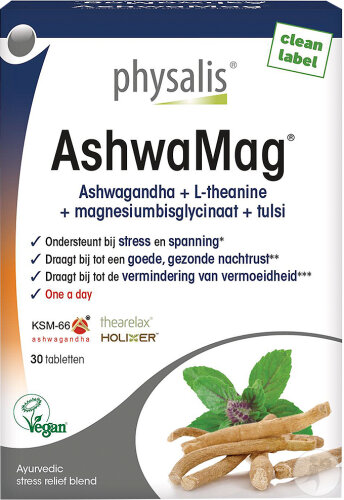 Physalis AshwaMag Forte Mit L-Theanin 30 Tabletten