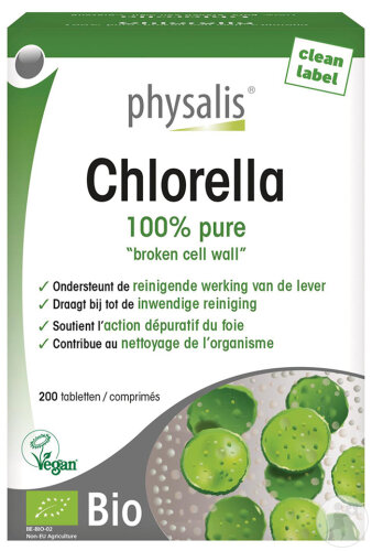 Physalis Chlorella Leberreinigung Bio & Vegan 200 Tabletten