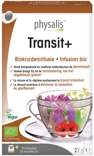 Physalis Transit+ Bio-Kräuter-Infusion Beutel 20x1,5g