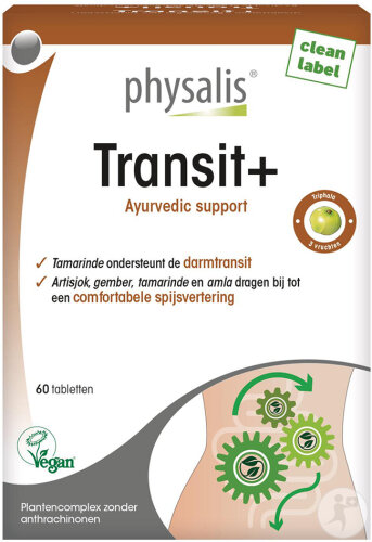 Physalis Transit+ Ayuverdic Support Nahrungsergänzungsmittel Vegan 60 Tabletten