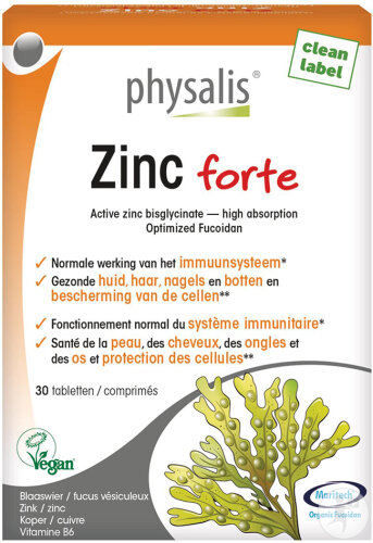 Physalis Zink Forte Nahrungsergänzungsmittel Immunsystem 30 Tabletten