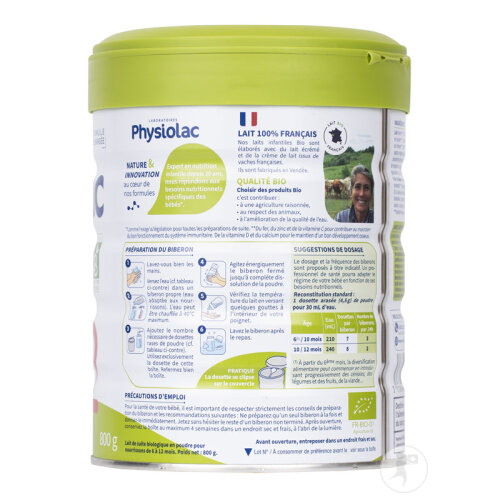 Physiolac Bio 2 Säuglingsmilchpulver 800 g-2