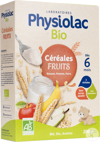 Physiolac Bio Baby-Getreidefrucht 200g