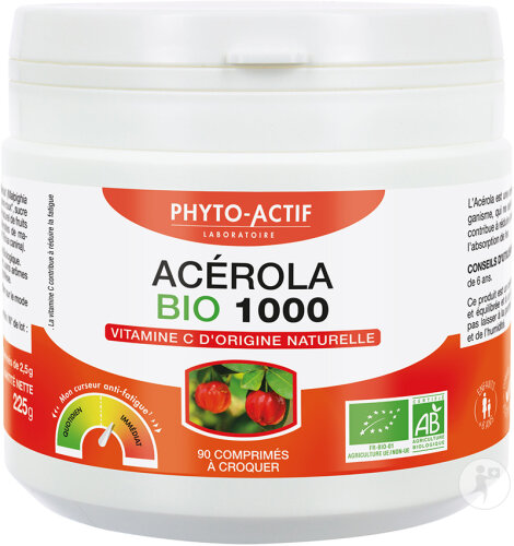 Phyto-Actif Acerola Bio 1000 90 Tabletten