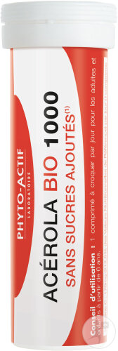 Phyto-Actif Acerola Bio 1000 Ohne Zucker 24 Tabletten