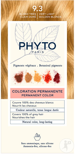 Phyto Paris Phytocolor Permanente Coloration 9.3 Sehr Hellblond Gold Kit