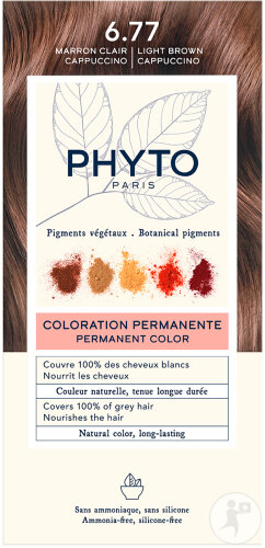 Phyto Paris Phytocolor Permanente Coloration 6.77 Helles Marron Cappuccino Kit