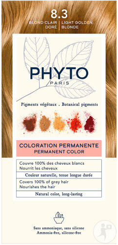Phyto Paris Phytocolor Permanente Coloration 8.3 Gold-Hellblond Kit