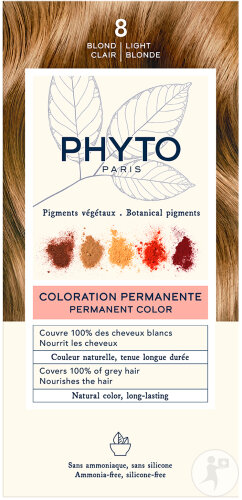 Phyto Paris Phytocolor Permanente Coloration 8 Hellblond Kit
