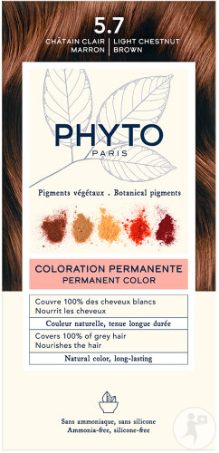 Phyto Paris Phytocolor Permanente Coloration 5.7 Marron-Hellkastanie Kit