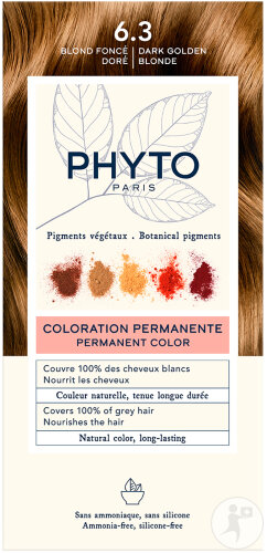 Phyto Paris Phytocolor Permanente Coloration 6.3 Gold-Dunkelblond Kit