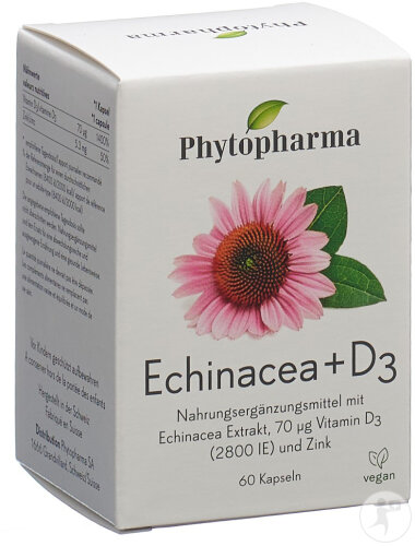 Phytopharma Echinacea + Vitamin D3 Kapseln 60 Stück