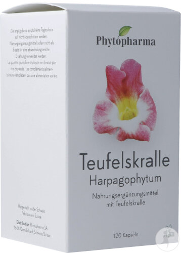 Phytopharma Teufelskralle Harpagophytum Kapseln 120 Stück