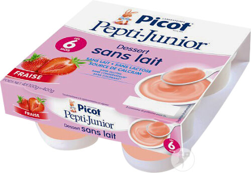 Picot Pepti-Junior Milchfreies Dessert Erdbeere 4x100g