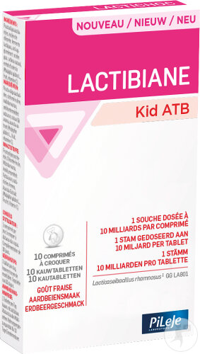 Pileje Lactibiane Kid ATB Erdbeergeschmack 10 Kautabletten