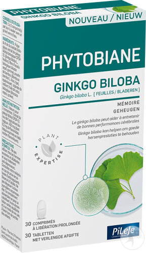 PiLeJe Phytobiane Ginkgo Biloba Nahrungsergänzungsmittel 30 Tabletten